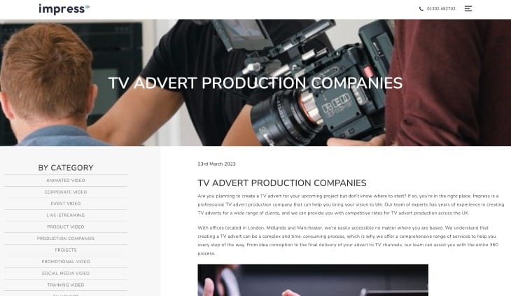 Impress video blog