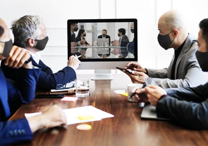 Virtual and live events - hybrid corporate meeting
