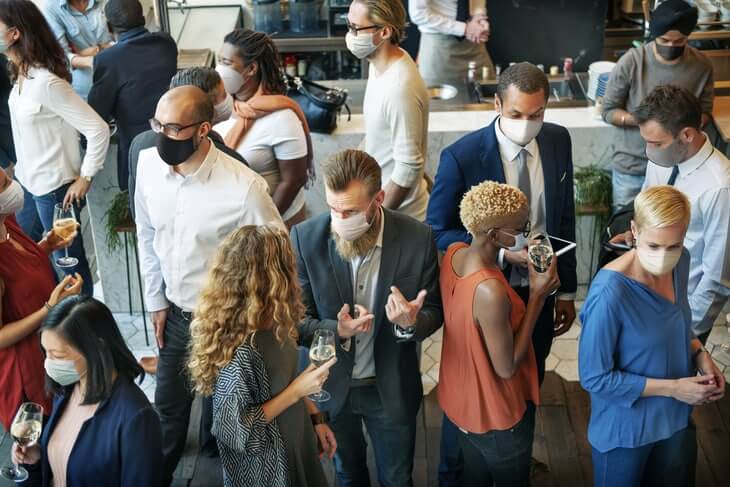 Virtual and live events - people at event