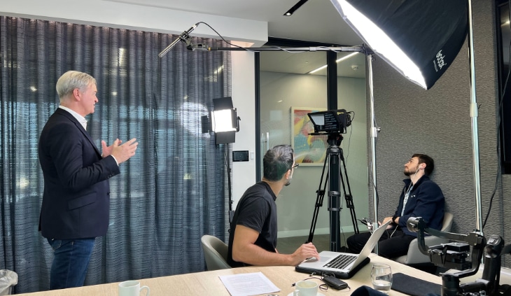 the video production company has a team behind